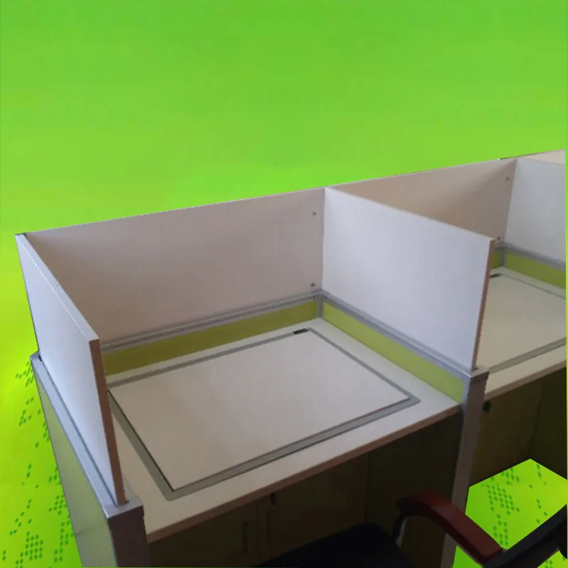 Electric lifting screen table with partition computer desk Sichuan simple multi-person booth screen lifting desk