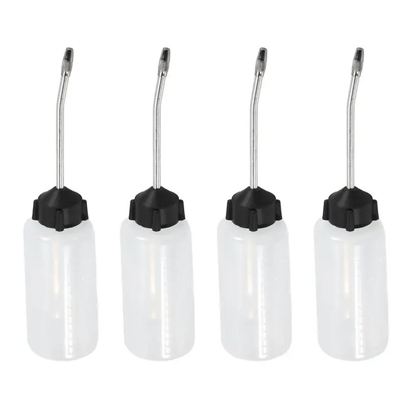 A27F-Sewing Machine Oiler, Oil Pump Oiler, 120Ml Oil Dispenser With Long Angled Spout,Screw On Cap Extended Spout Oil Bottle 4Pc