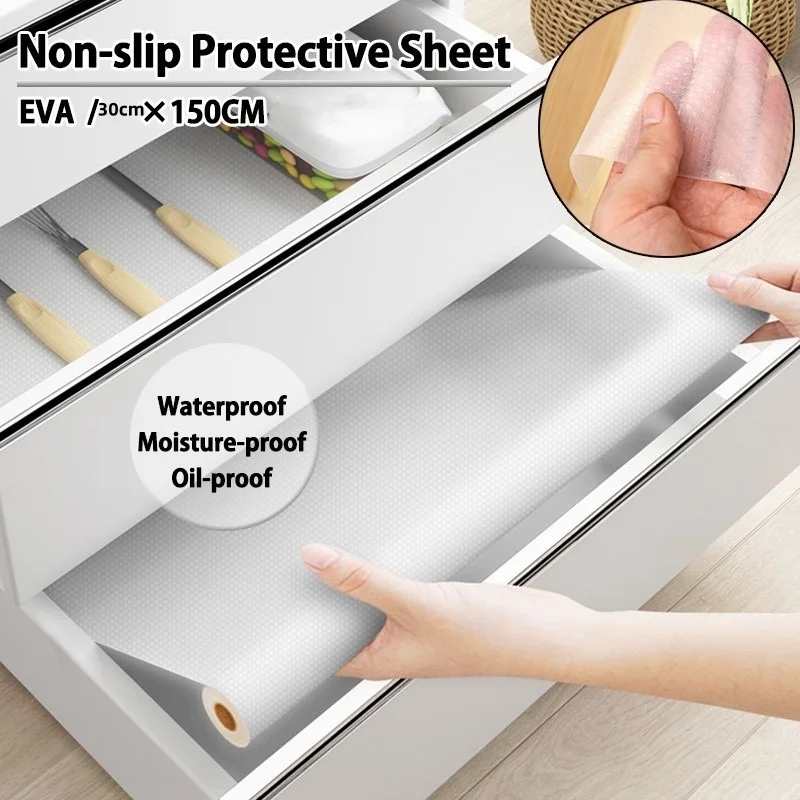 2Pcs/High Temperature Resistant Drawer Moisture-Proof Mat Kitchen Cabinet Transparent Shoe Cabinet Mat Anti-Mildew Drawer Mat
