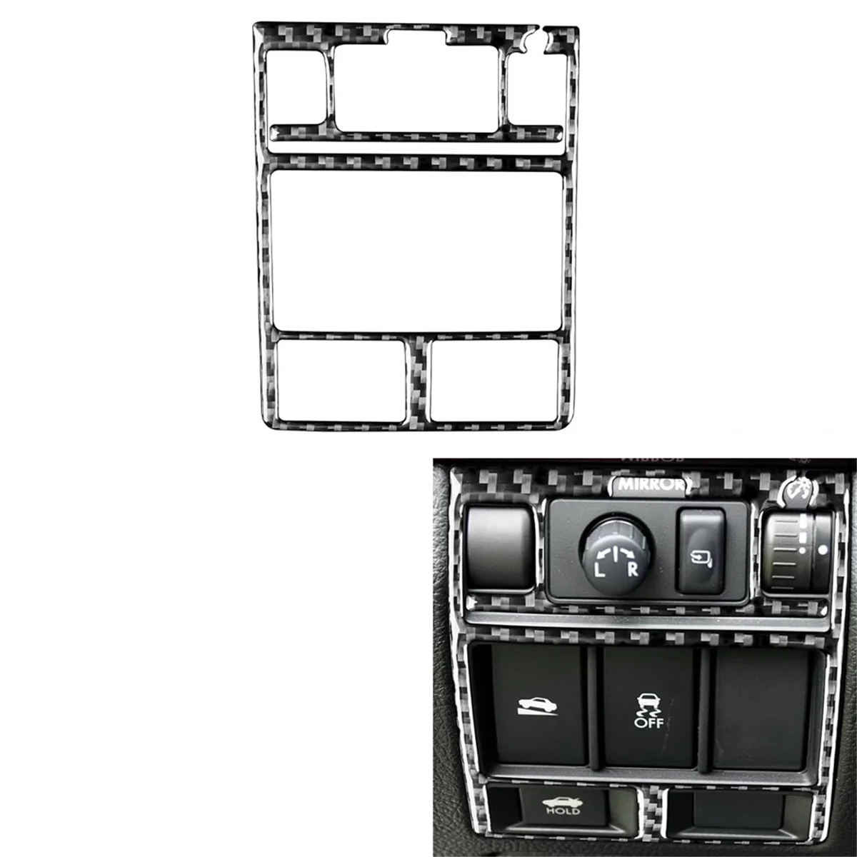 Koolstofvezel voor Legacy 2010-2014 Koplampverstellingspaneel Cover Trim Decal Interieuraccessoires