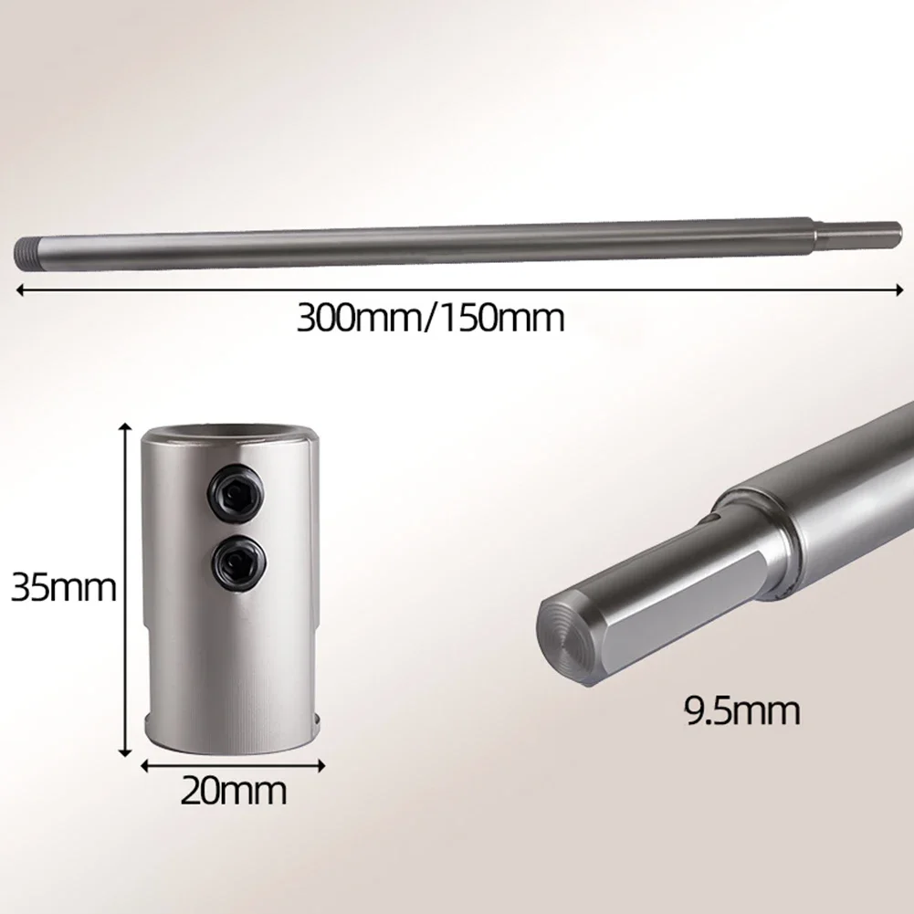 Kit d'extension d'embout 150mm/300m, pour mandrin de tige d'extension de scie à trous, équipement d'atelier, outils électriques pour plaque
