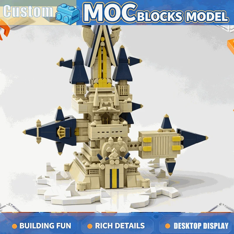 1379PCS Fantasy Castle Tower Structure Model Building Blocks MOC Custom Architecture Diorama DIY Assembly Educational Toy Gift