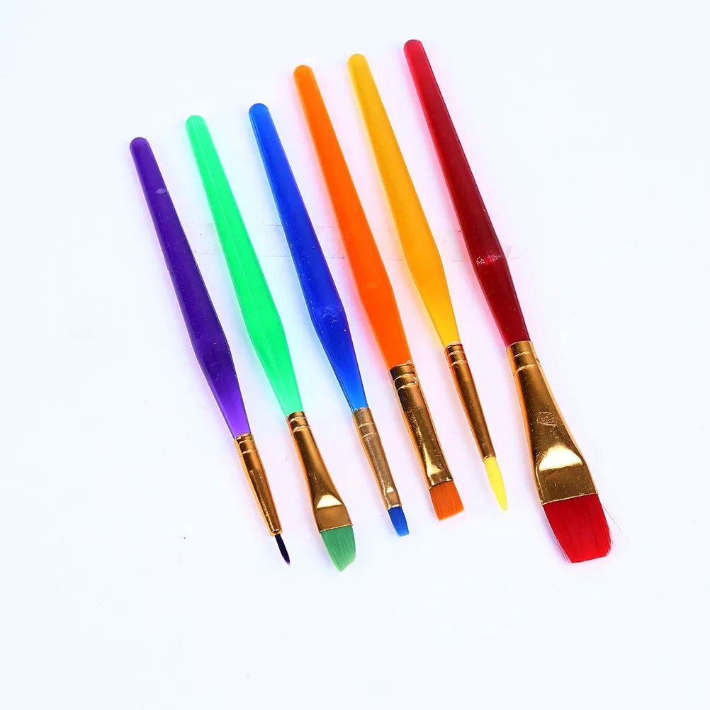 6 pcs Brush Set Art Painting Watercolor Oil Halloween Christmas New Year Paint Brush Set Paint Brushes Set Years