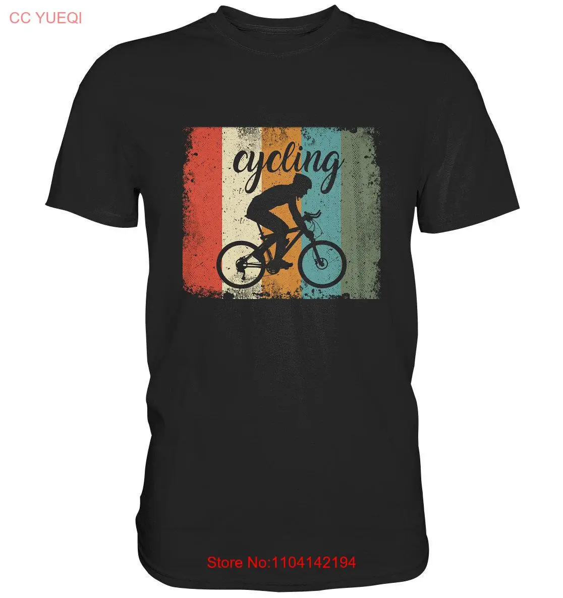 Bicycle Ebike T Shirt Road Bike Retro Cyclist Cycling long or short sleeves