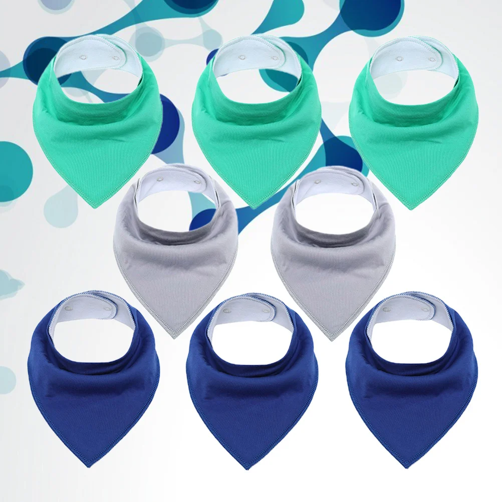 

8 шт. детские нагрудники треугольные полотенца со слюной моющиеся мягкие легкие нагрудники для кормления младенцев слюнявчик бандана шарф полотенце со слюной