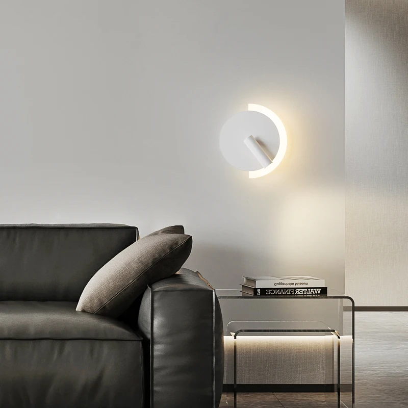 Nordic Led Wall Lamp Spotlight Living Room Bedroom Reading Lighting Sconce Wall Light Stair Lamp Corridor Aisle Decor Lighting