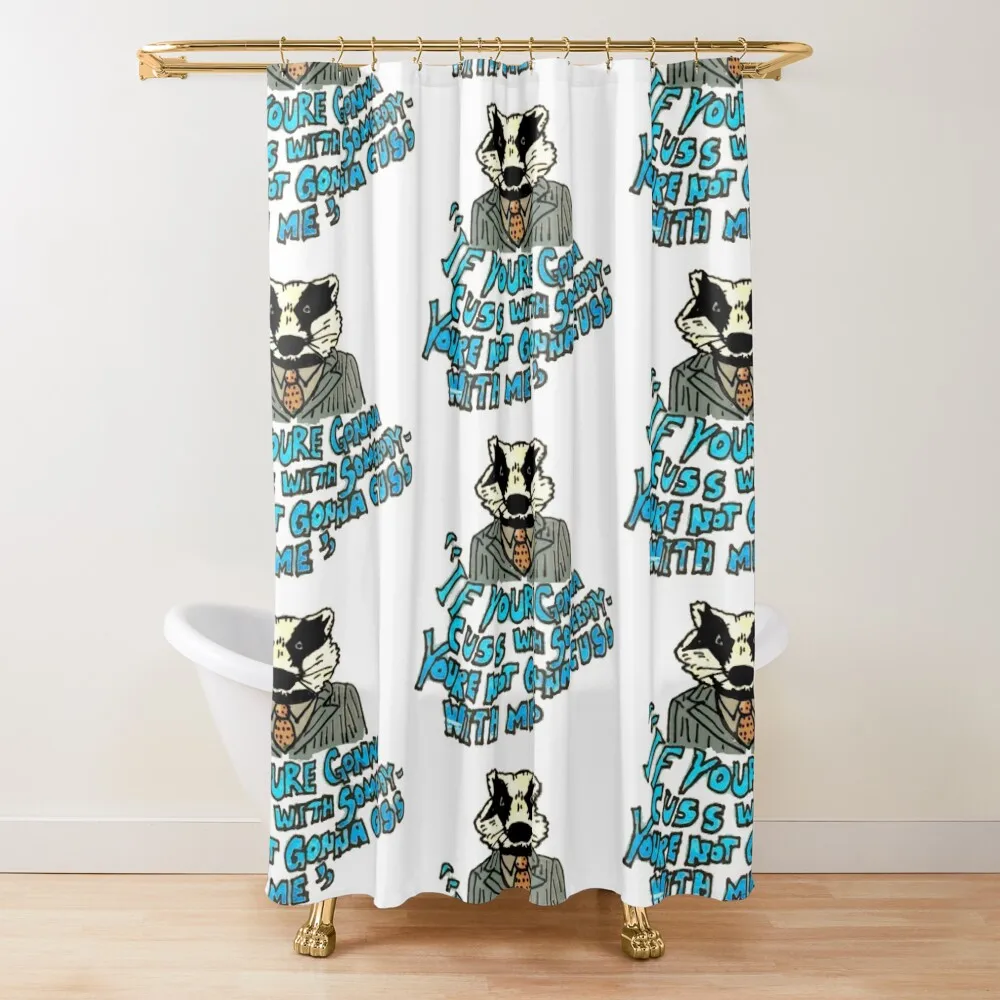 

FANTASTIC MR BADGER Shower Curtain Modern Accessory Bathrooms Cover Shower For Bathroom Bathroom Shower Set Curtain