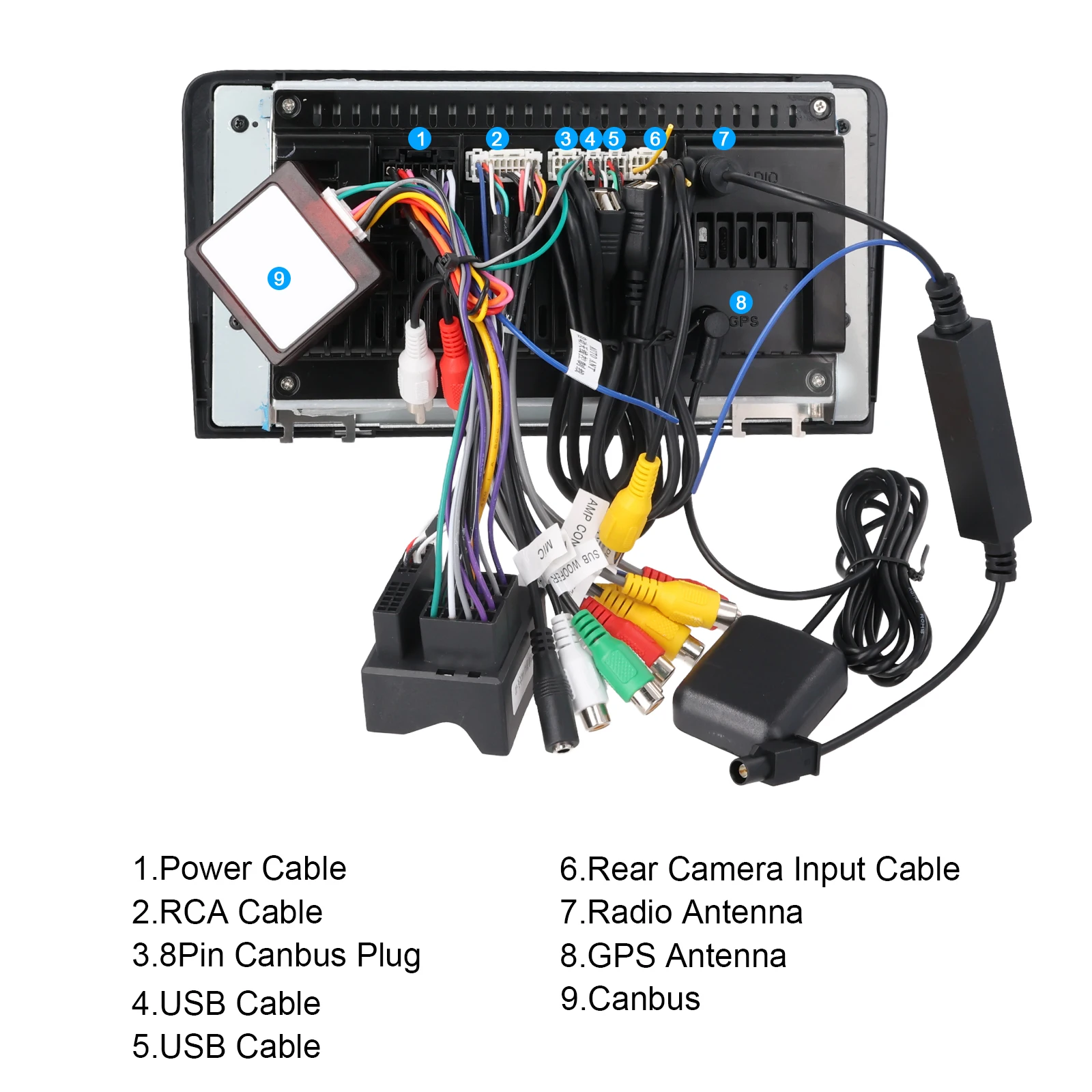 Podofo 2DIN 2+64G Autoradio für Audi A3 8P (2003-2012)/RS3 Sportback (2011-2012) Carplay Auto-Audio Android Auto GPS Mirror Link – Detail 5