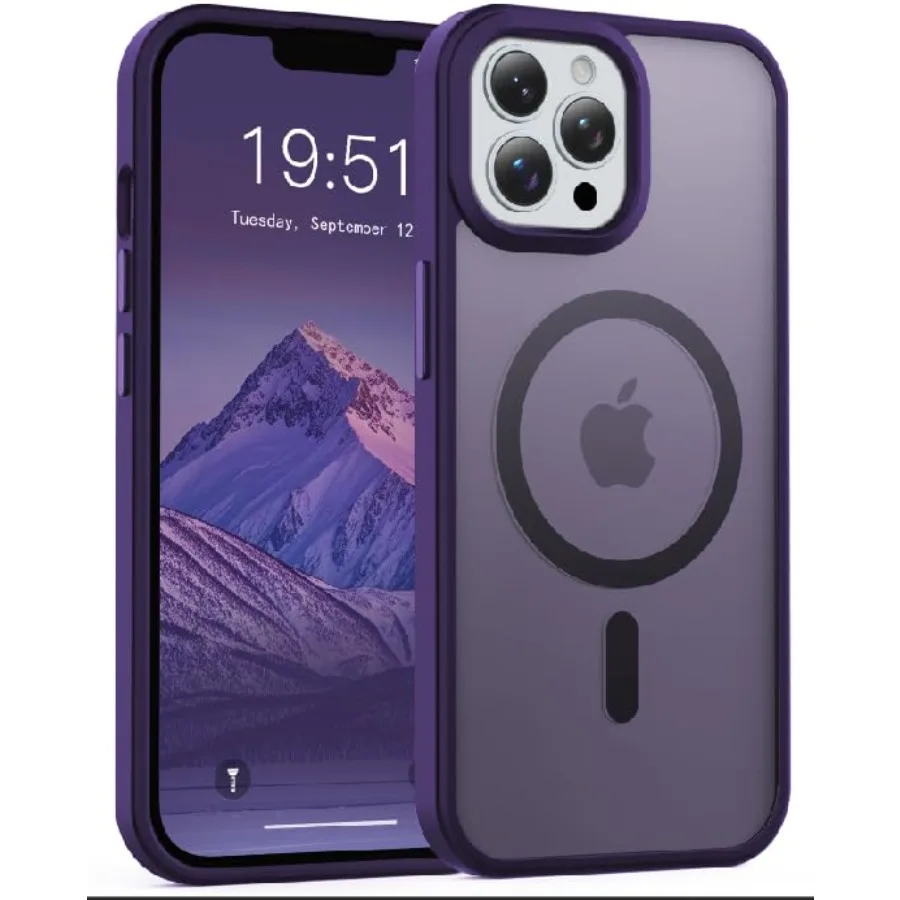 

for iPhone 13 Pro Max Case, Compatible with Magsafe, Anti-Yellowing, Military-Grade Protection, Shockproof Slim Magnetic Phone