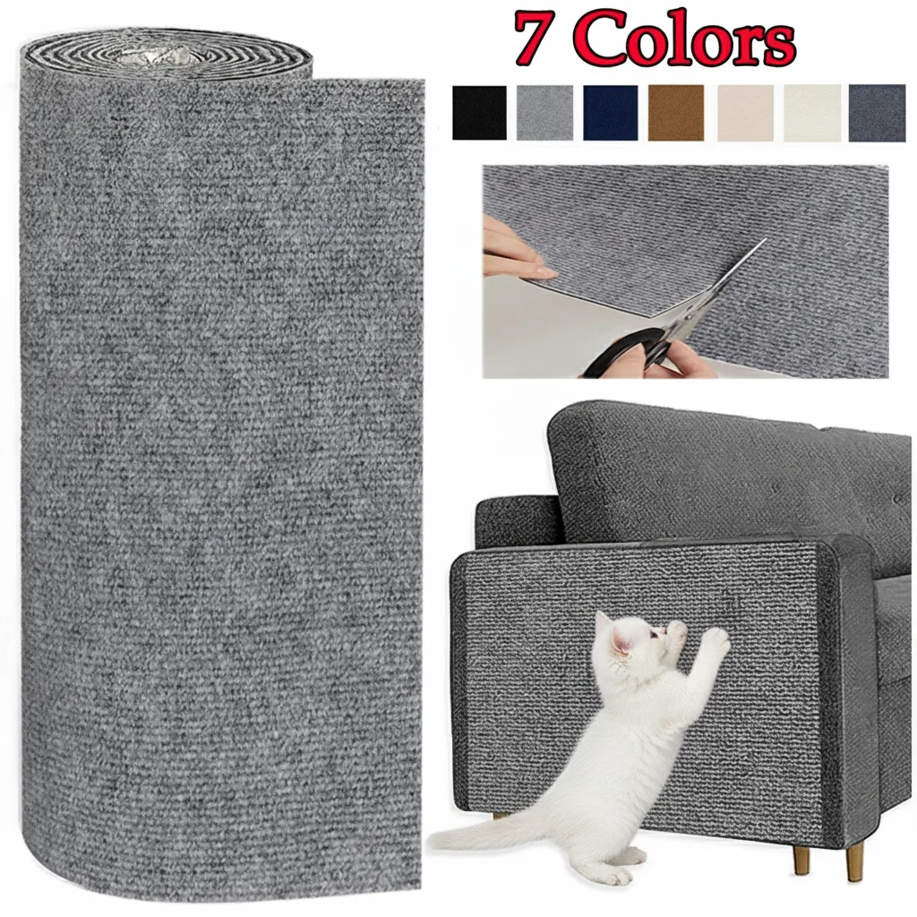 Protecteur de canapé anti-griffures pour chat 7 couleurs – Tapis anti-griffures auto-adhésif découpable, protection de meubles, tapis à griffer pour chat DIY