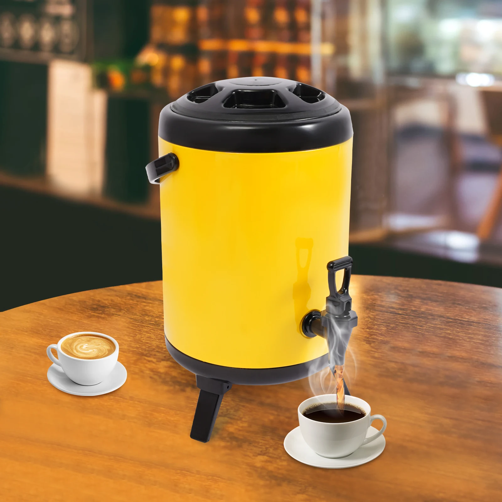 

Диспенсер для напитков из нержавеющей стали на 8 л с изоляцией и носиком, контейнер для горячих и холодных напитков для вечеринок, мероприятий, пикников, кейтеринга