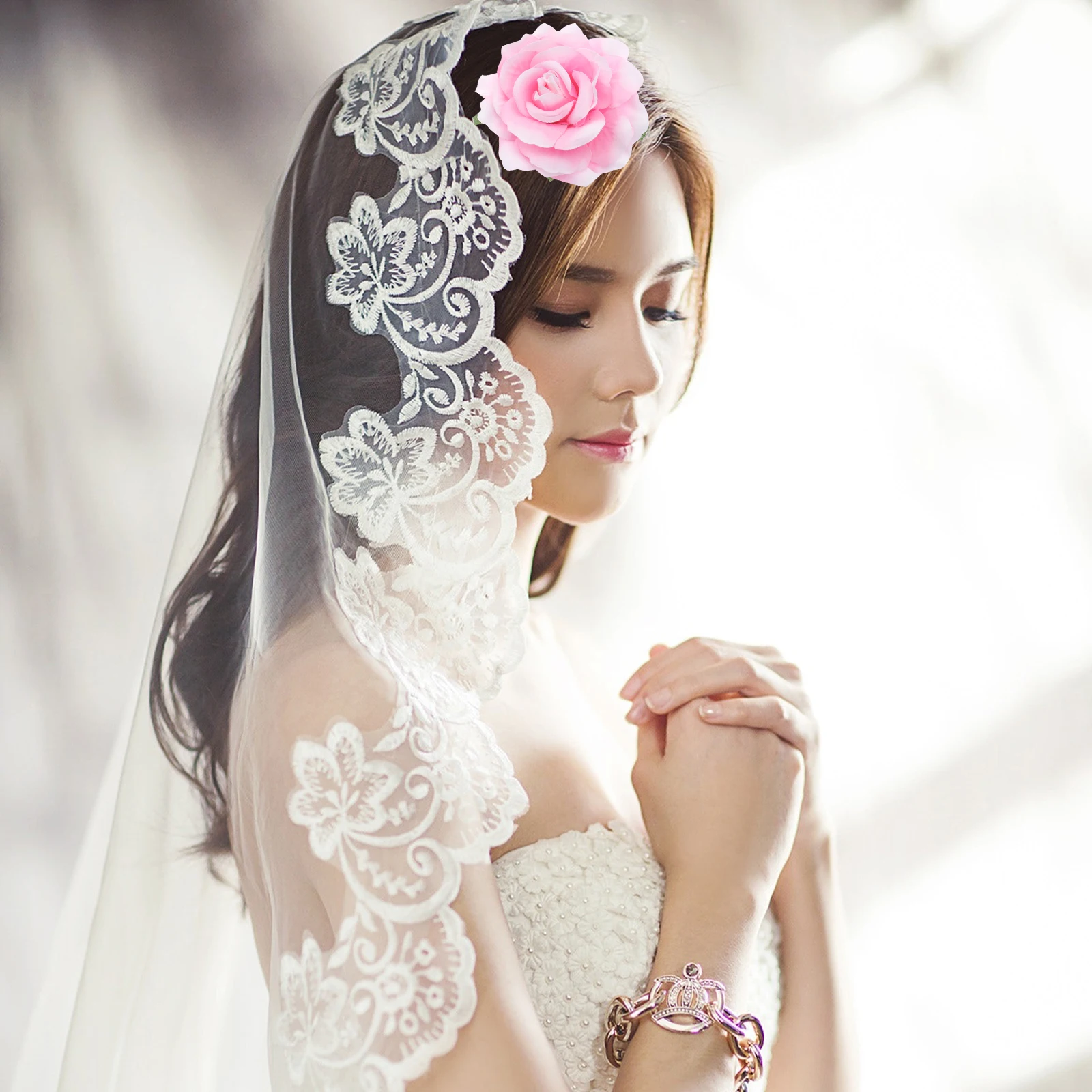 

5pcs Big Rose Brooch Wedding Corsage Artificial Flower Pin for Bride Bridesmaid Groom Dress Evening Party Prom Birthday