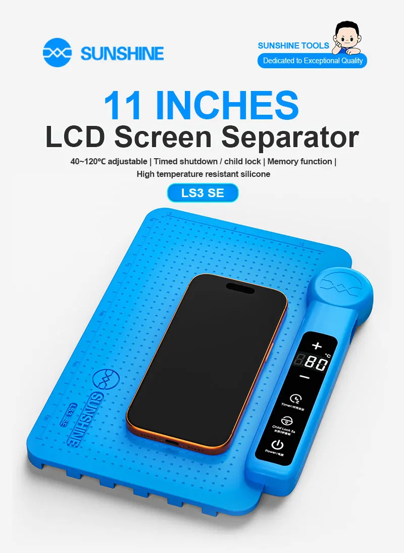 

SUNSHINE LS3 SE 11-inch LCD screen separator Fast heating Fast screen removal Smart memory temperature stable heating