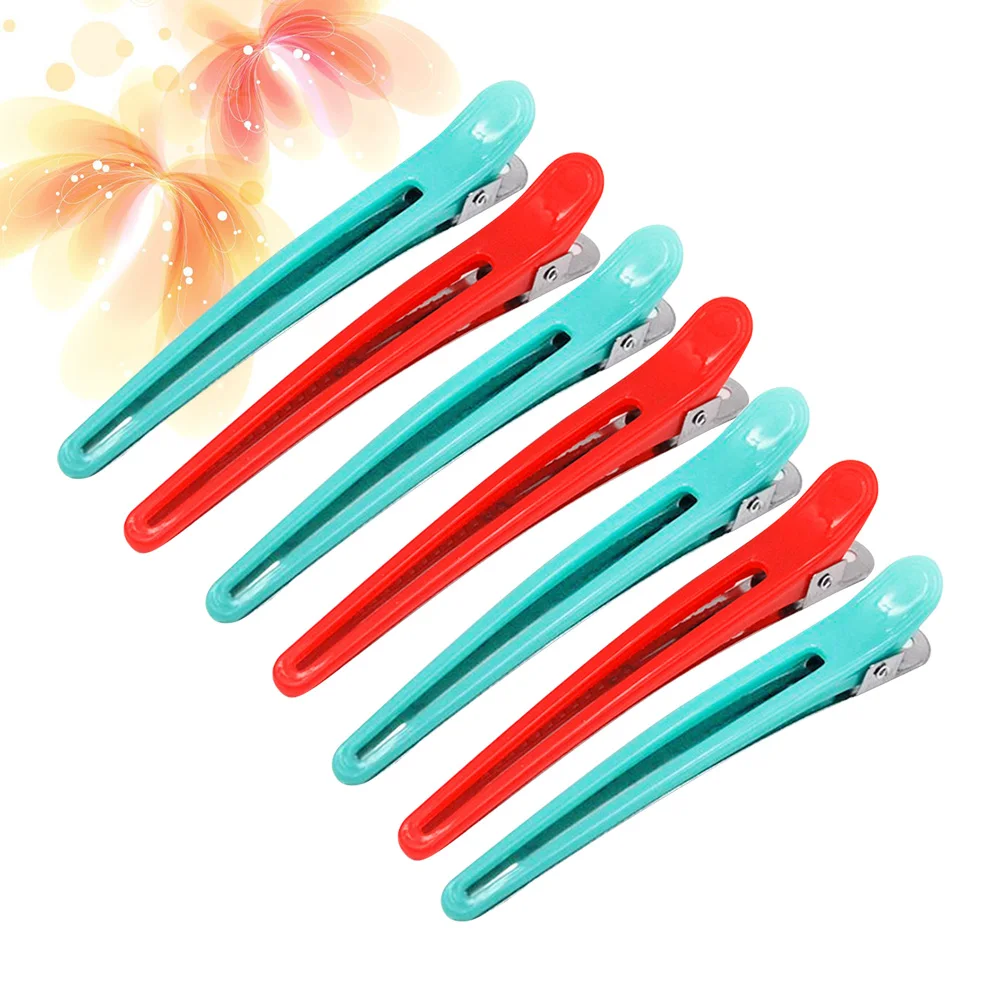 

12Pcs Hairdressing Duckbill Clips Aluminum Stainless Steel Durable Styling Hair Barrettes Alligator Clips for Hair Styling Face