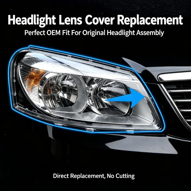 Moggic Compatible With Headlight Glass Cover 4141 Commercial Truck MP2 Left Right Heavy Duty Replacement Clear Lens Cover