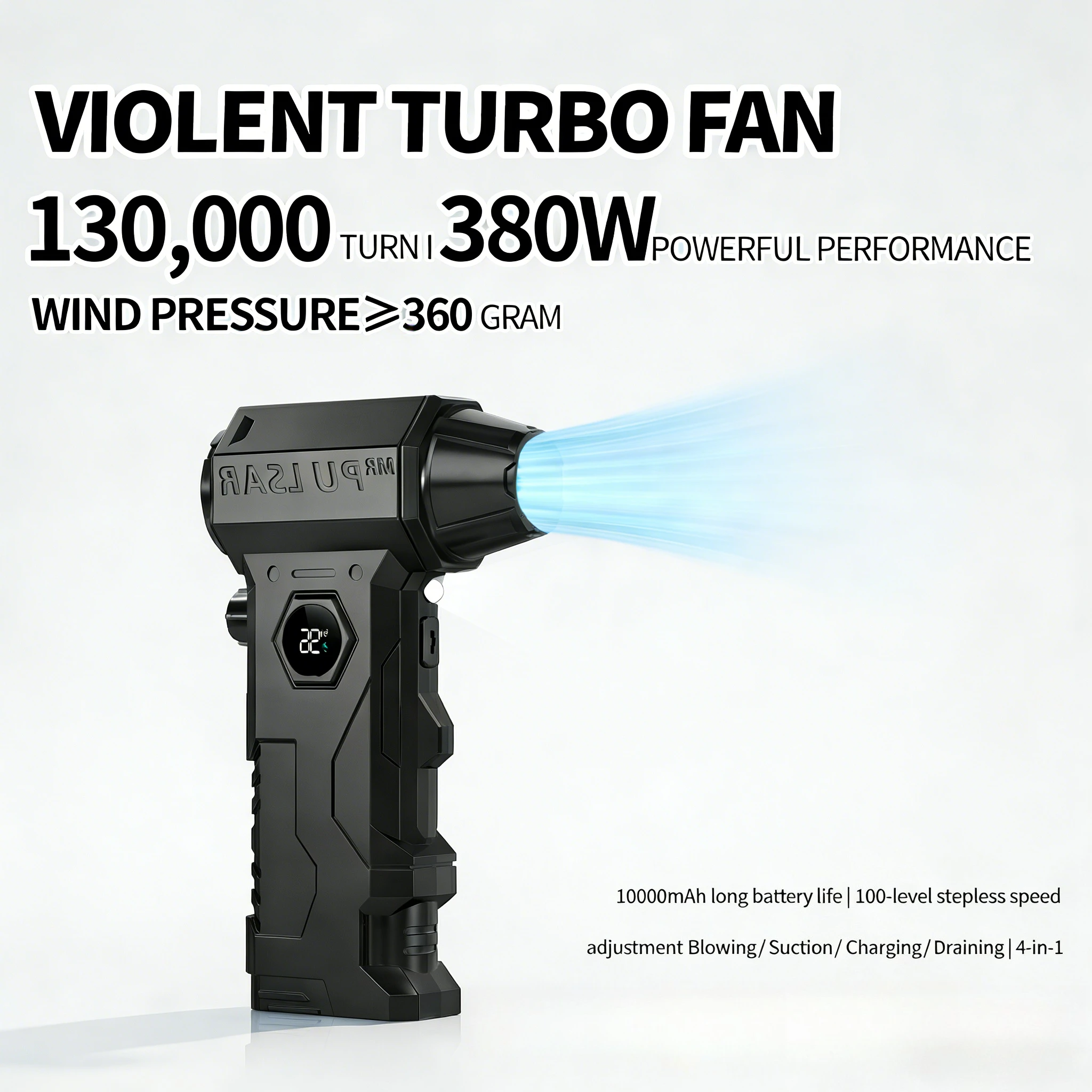 

Воздуходувка-пылесос X7 130000 об/мин 3-в-1 для автомобиля, ПК и клавиатуры