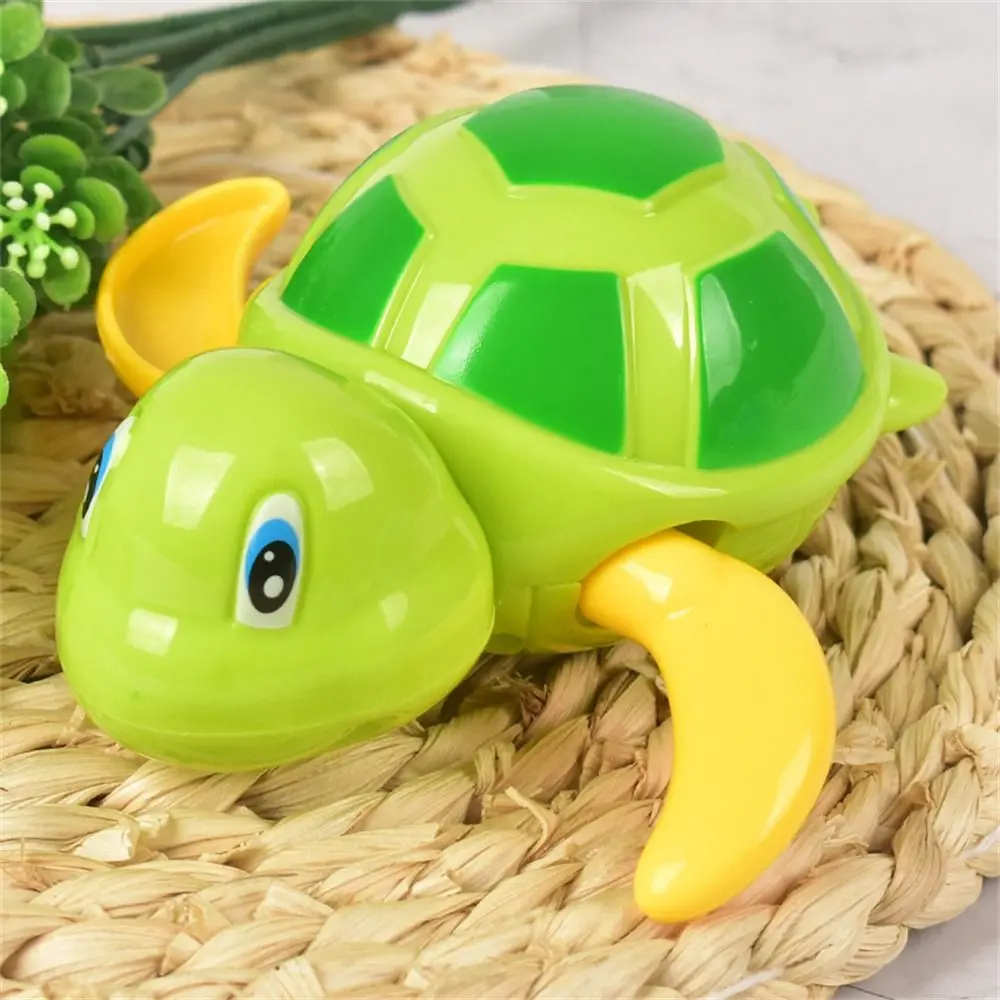 Clockwork Tortoise Water Toy Swim Turtle Cute Cartoon Wind Up Animal Tortoise Safe Plastic Bright Colors Baby Bath Toys