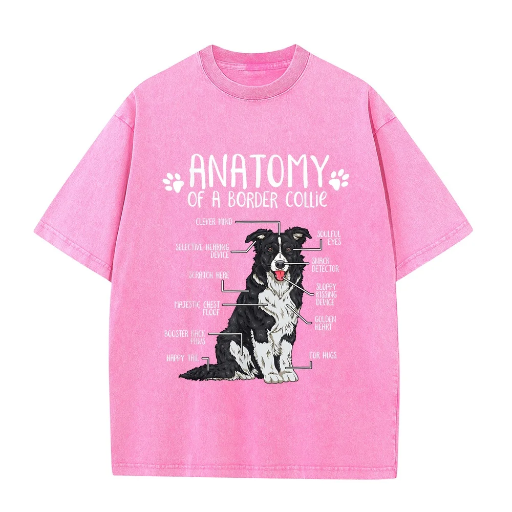 Funny Anatomy Border Collie Dog Lover T-Shirt Small T シャツ Daughter Shirt Gift Print Cotton Printed Casual Graphic Tee Animal