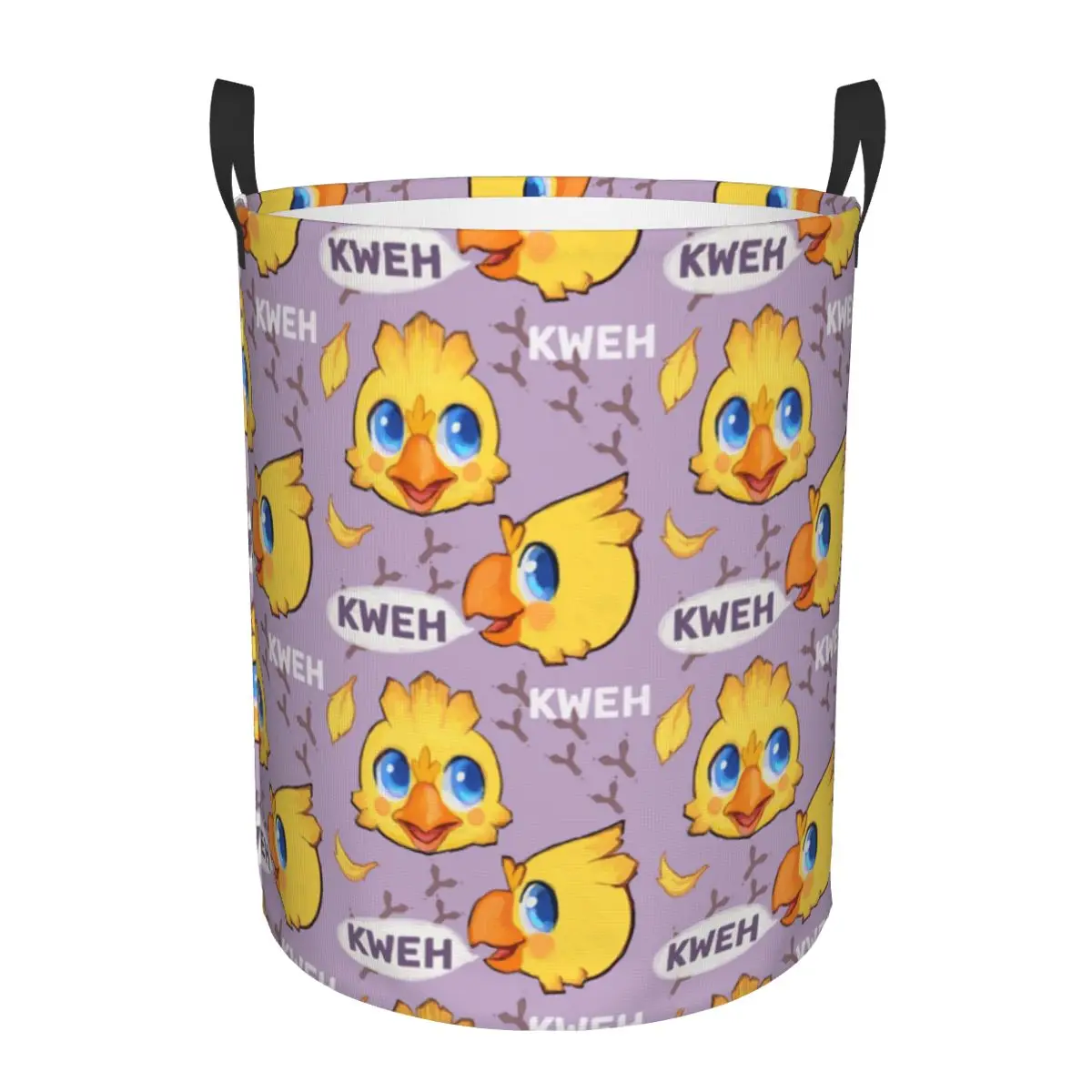 Cute Chocobo Laundry Hamper Large Storage Basket Final Fantasy Science Game Kids Nursery Toy Organizer