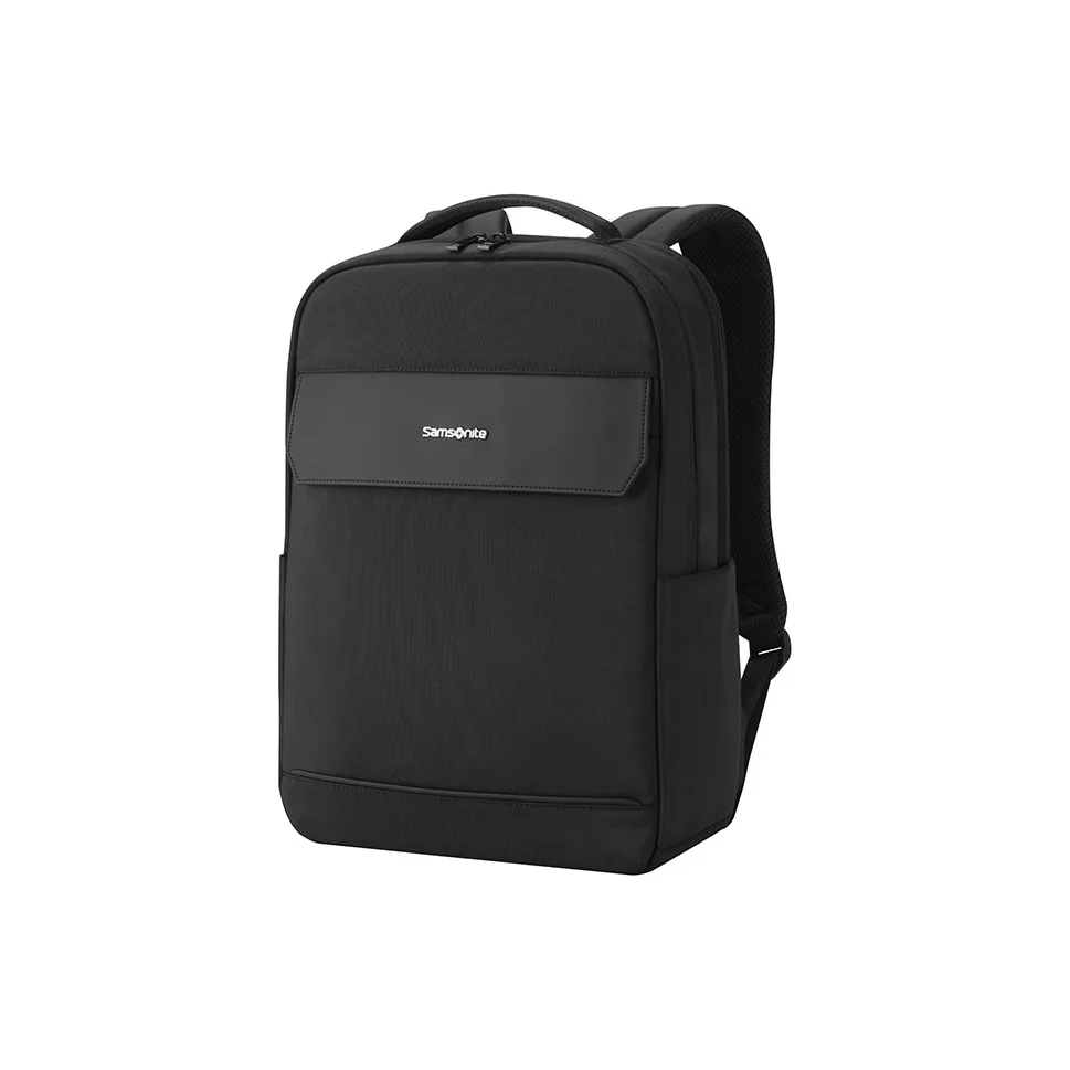 Mochila SAMSONITE CHIRON em Tecido e Couro Sintético Masculina Preta