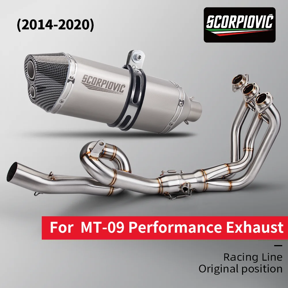 

Для XSR 900 FZ09 MT MT09 MT-09 FZ-09 XSR900 2015-2020 полная система передняя ссылка выхлопная труба мотоцикла