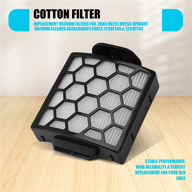 Ersatz-Staubsaugerfilter für Shark ZU60 NV251 NV255 Handstaubsauger, Zubehörteile 1238FT60 und 1239FT60