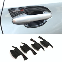 For Haval H6 3rd Gen 2021 2022 ABS Carbon fiber Car side door handle trim protective cover trim sticker exterior accessories