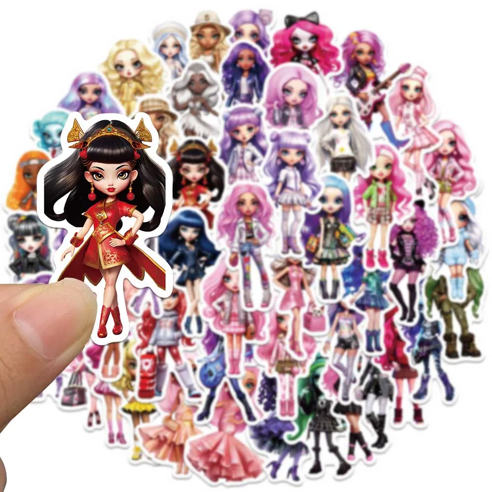 50pcs Cool Cartoon Y2K Rainbow Spice Girls Stickers Waterproof Graffiti For Luggage Laptop Guitar Phone Diary Vinyl Decals