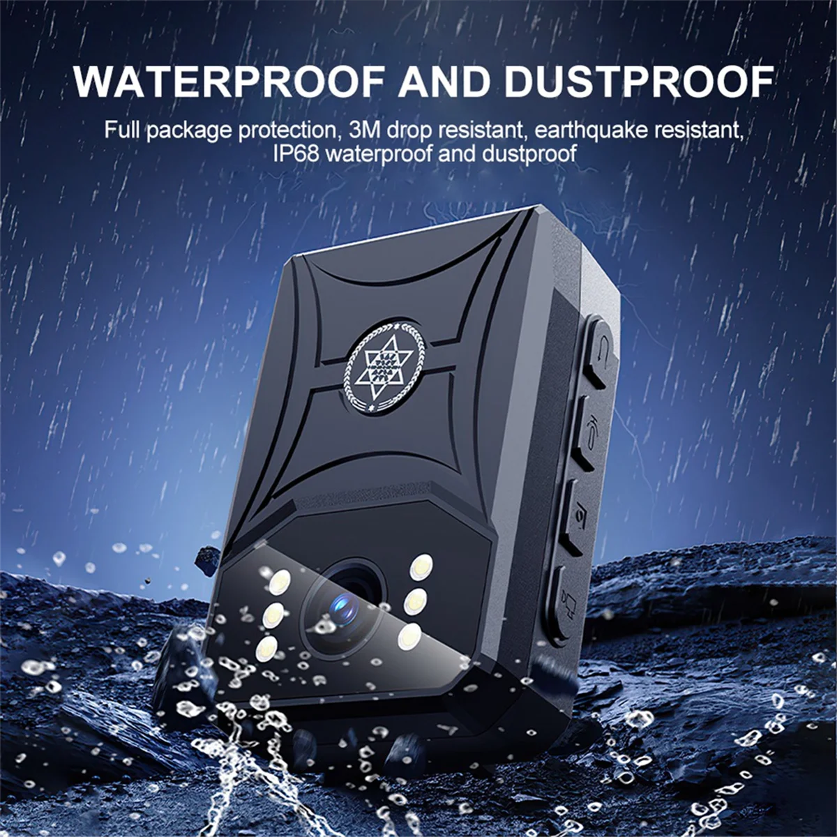 A49T 4K Mini Police Camera Digital Video Recorder Camcorder Camera IR Night Vision Body Camera Sports Back Clip with WIFi