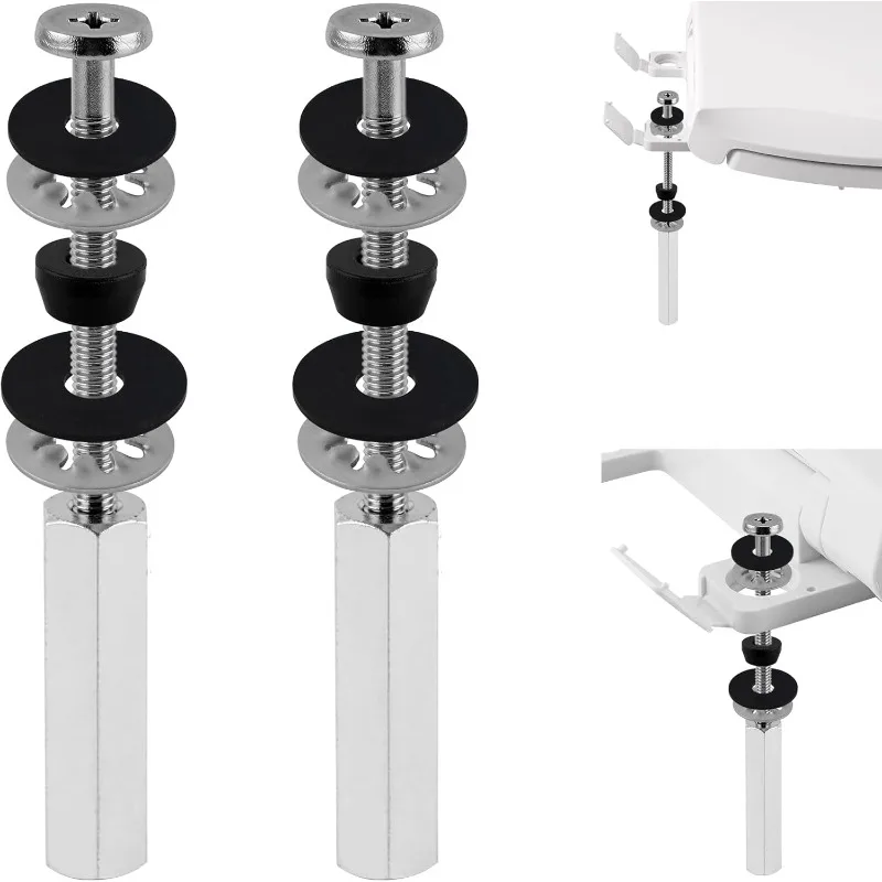 

Универсальные болты для сиденья унитаза, совместимые с отсеком Kohler/American Standard/TOTO/Glacier, 3-дюймовые винты для сиденья унитаза из нержавеющей стали