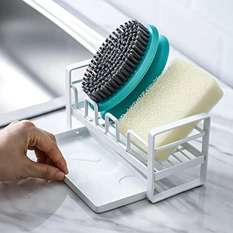 

Thick Sink Rag Rack Sponge Drain Rack Drainer Countertop Dish Cloth Storage Artifact Durable Easy Install Easy To Use