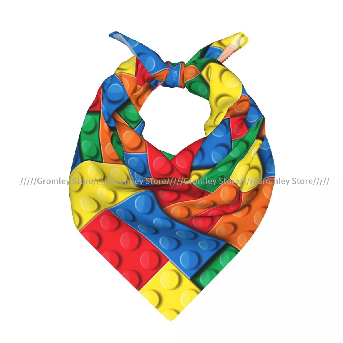 

Colorful Building Blocks Bricks Square Towel Multifunctional Neck Scarf Hair Bandana
