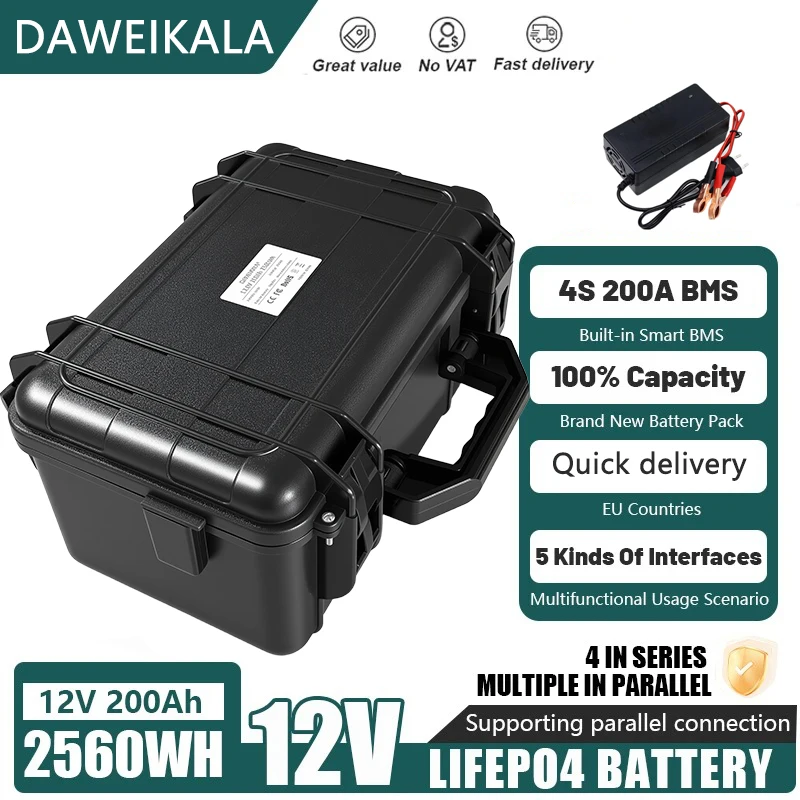LiFePO4 12V 30AH-200Ah Lithium Battery for Outdoor Power USB Output Station for