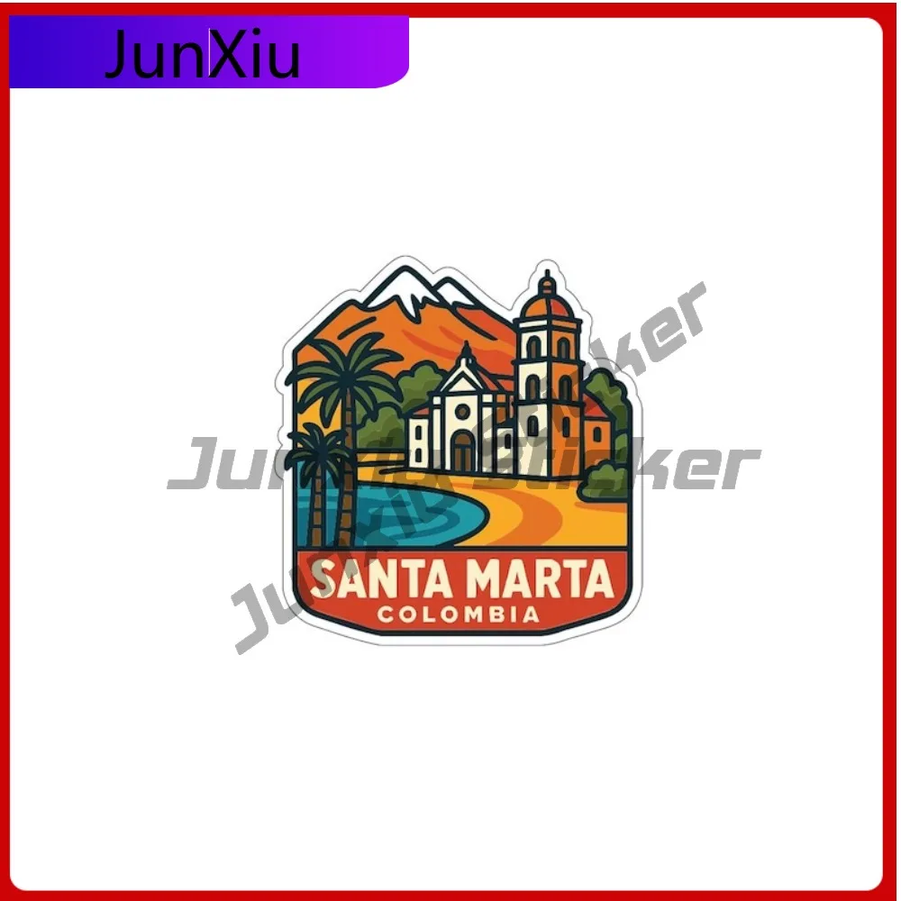 

Santa Marta Colombia City Sticker Car Bicycle Skateboard Vinyl Cover Scratches Decal Glass Waterproof Decals For Kayaks Adventur