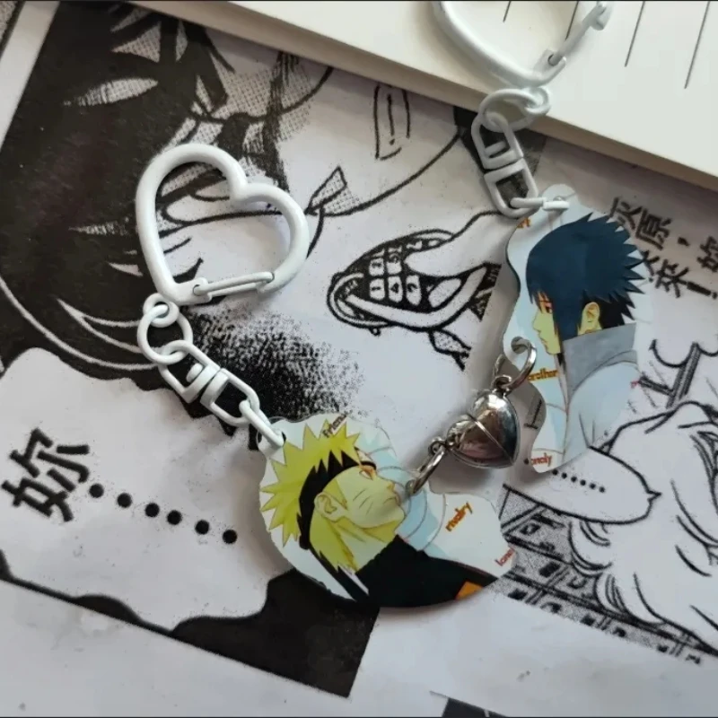 NARUTO Uzumaki Naruto Uchiha Sasuke Cartoon Niedlicher Schlüsselanhänger für Jungen und Mädchen, Schultasche, Rucksack, dekorativer Anhänger, Urlaubsgeschenke – Detail 3