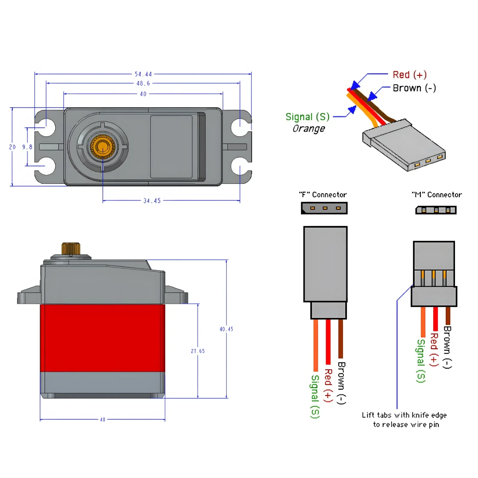 Сервопривод 25 кг, большой крутящий момент, цифровой сервопривод RC, цифровой сервопривод для радиоуправляемого робота-автомобиля (180/270/360 градусов)
