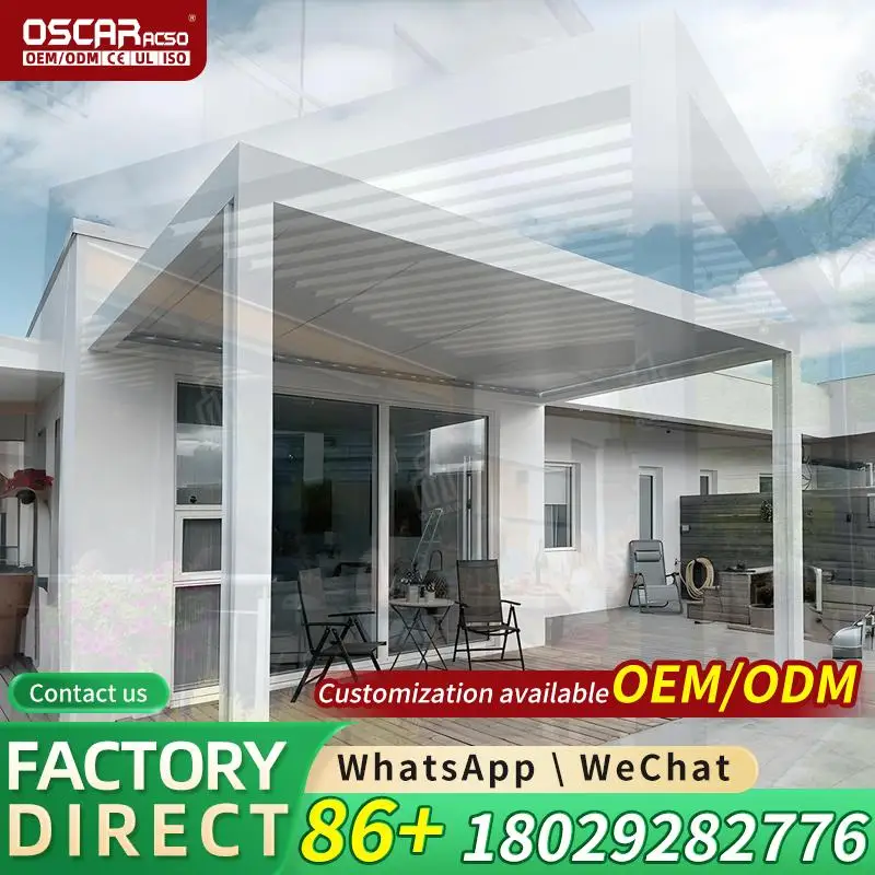 Double Roof Aluminum Pergola Gazebo with Hidden Drainage for Poolside Seaside Courtyard Relaxation pergola