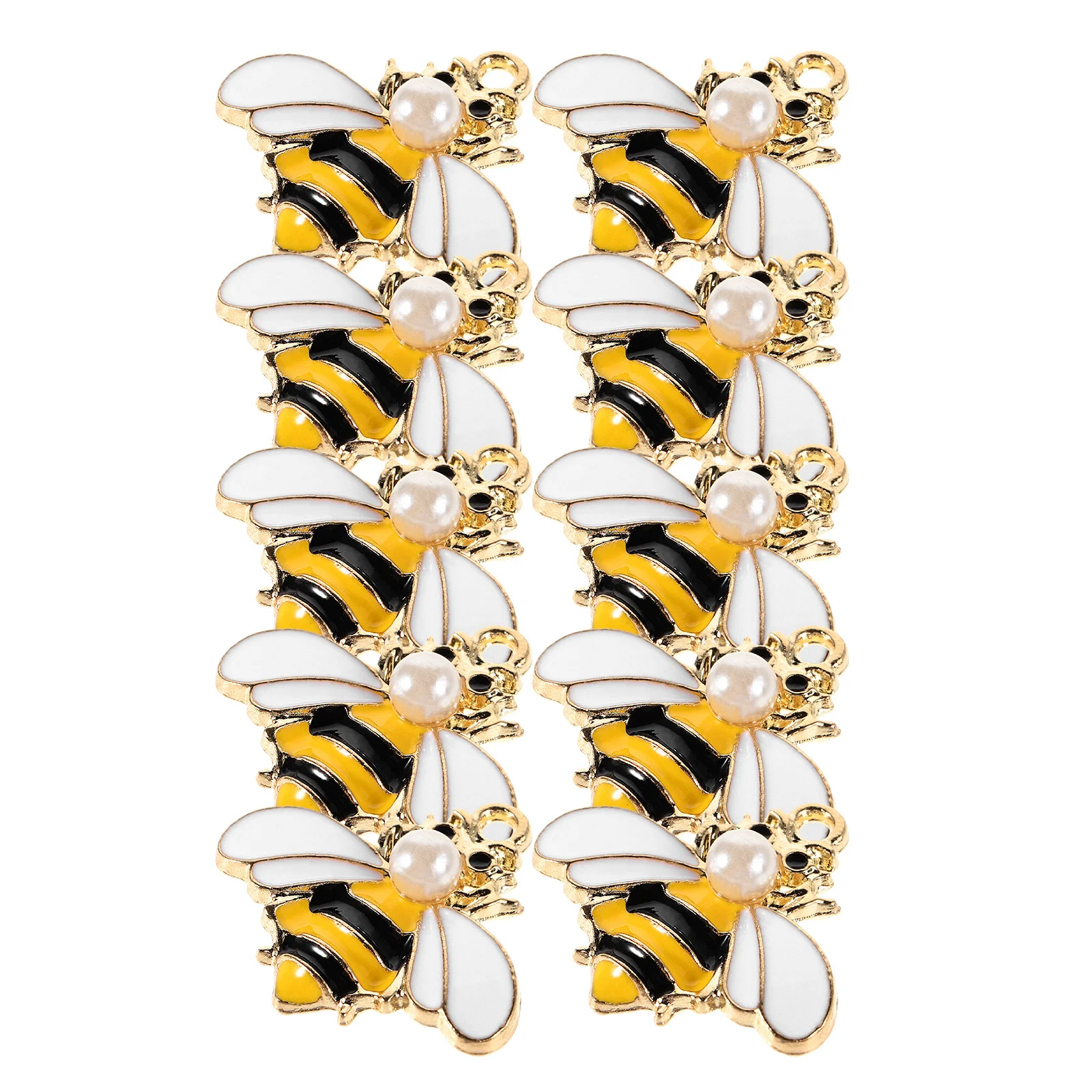 

10Pcs Bee Pendant Charm for Jewelry Making Craft Accessories DIY Pendant Parts Metal Bee Charms Earring Making Supplies Charm