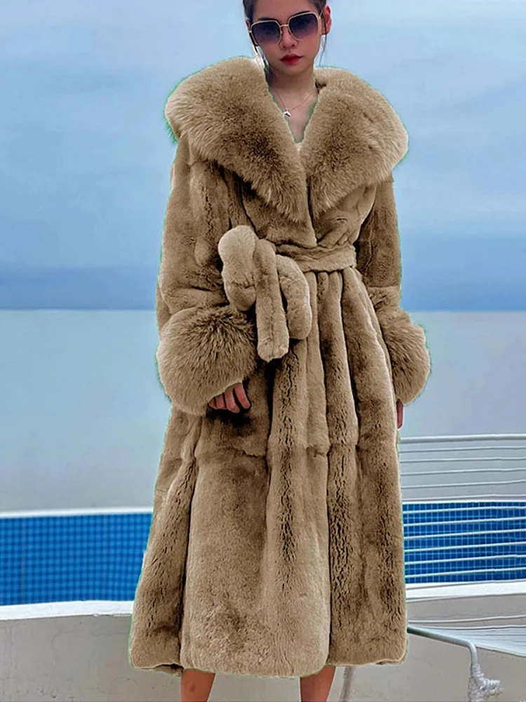 Giacca soffice da donna Parker Winter Fur Mink Warm tinta unita Faux Fur Women New Casual manica lunga temperamento cappotto di pelliccia da donna