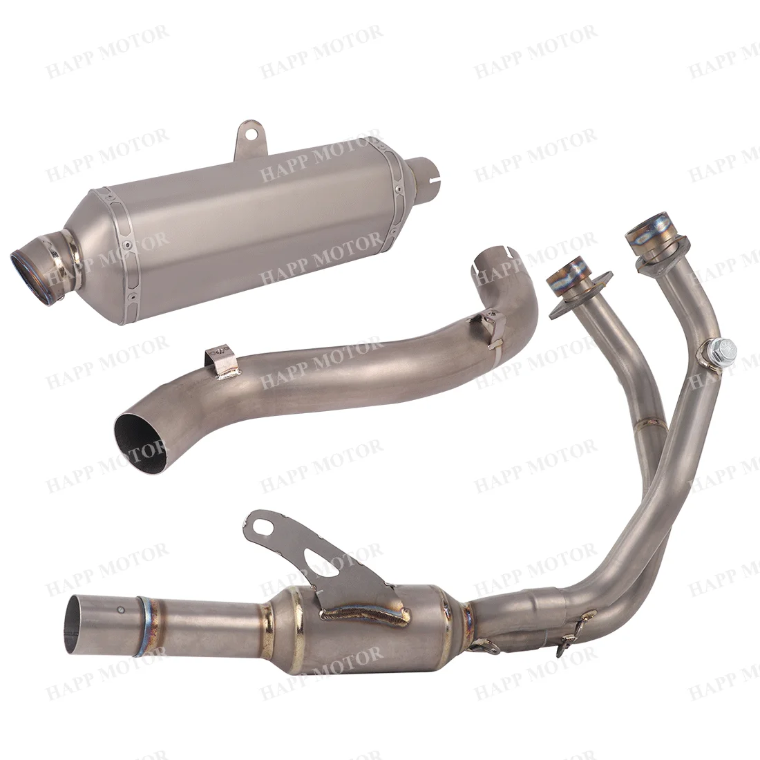Full System For VOGE DS525X DS500X Motorcycle Exhaust Escape Front Link Pipe Slip On DS525X Pipe Complete System