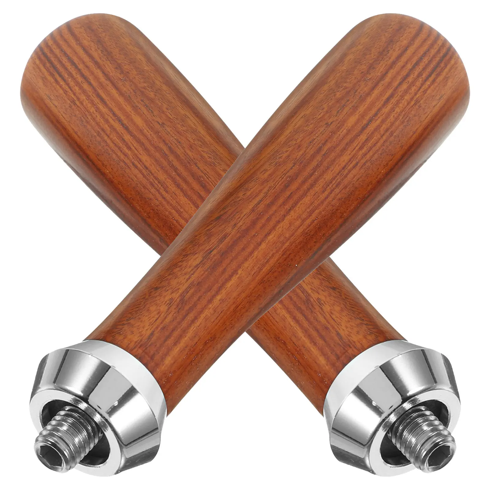 2Pcs Coffee Machine Handle Replacement Espresso Portafilter Wooden Handle Heat-Resistant Comfortable Grip Coffee Accessories