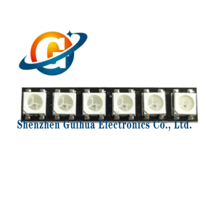 5pcs 6-channel WS2812 LED module, strip light bar, full color, RGBW driver development board module microcontroller