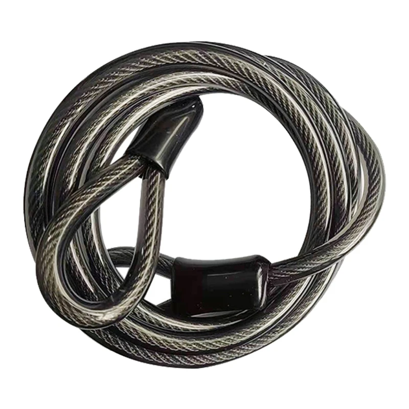 70.87in Lock Cable Mtb Road Motorcycle Door Anti-theft Security Steel Wire Rope Cable