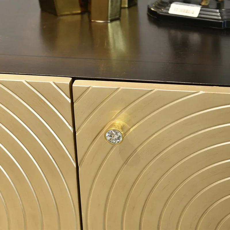 American light luxury solid wood TV cabinet, simple light luxury living room size apartment audio-visual cabinet