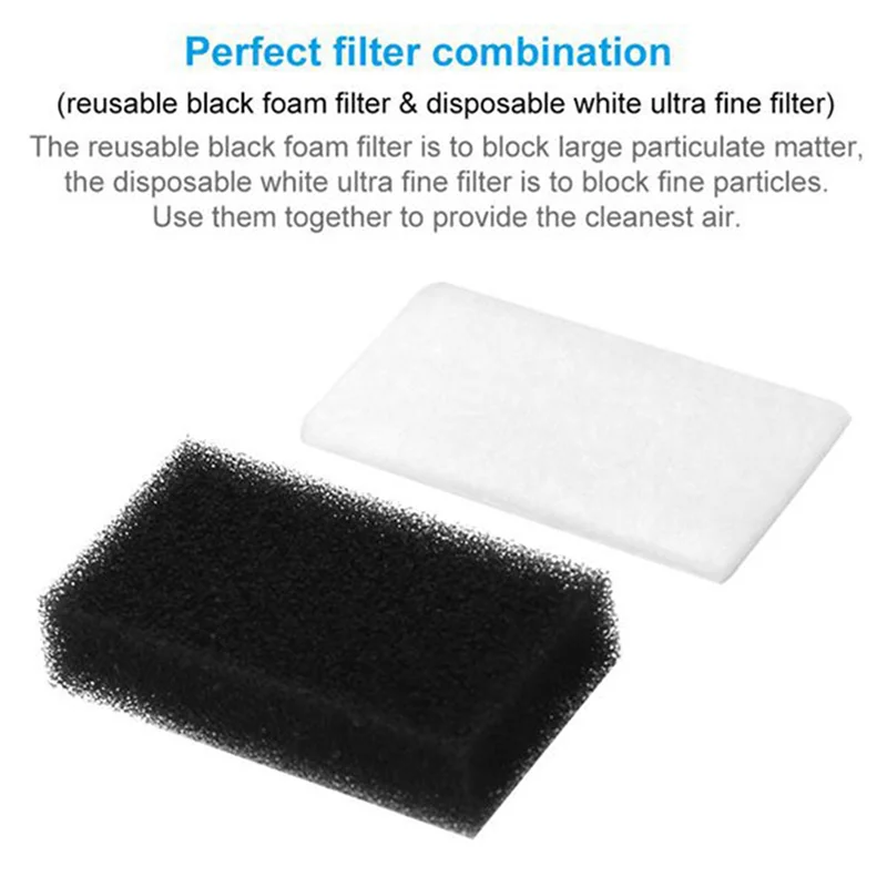 L72A-120PCS CPAP Filters For Respironics Premium Foam Filter And Ultra Fine Filters Respironics M Series