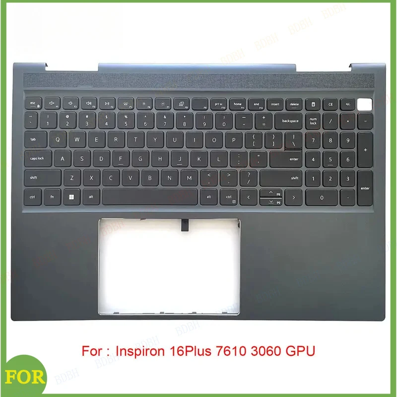 BDBH New Palmrest with Backlit Keyboard For Dell Inspiron 16Plus 7610 3060 GPU Blue 0YRKJM YRKJM 16"