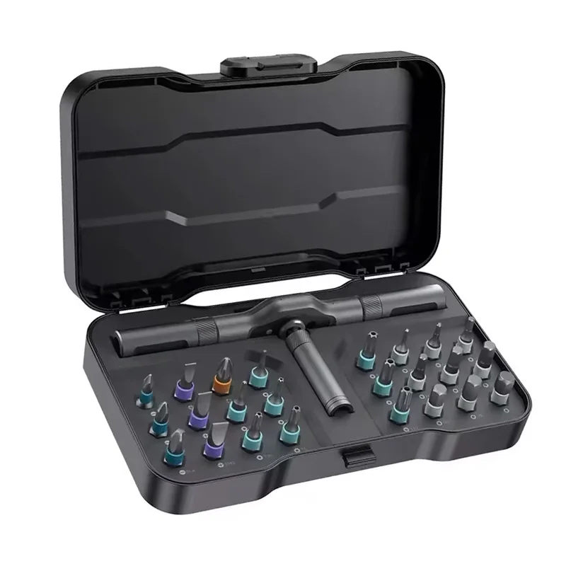 24-in-1-Multifunktions-Schraubendreher- und Ratschenschlüssel-Set, manuelles Werkzeugset mit magnetischem Bit, Werkzeugset für die Wartung von Heimwerken