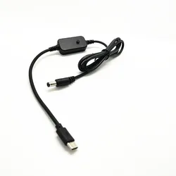 Cable de carga rápida para portátil, enrutador de módem óptico CC giratorio TYPEC de voltaje ajustable de 5-12-20V