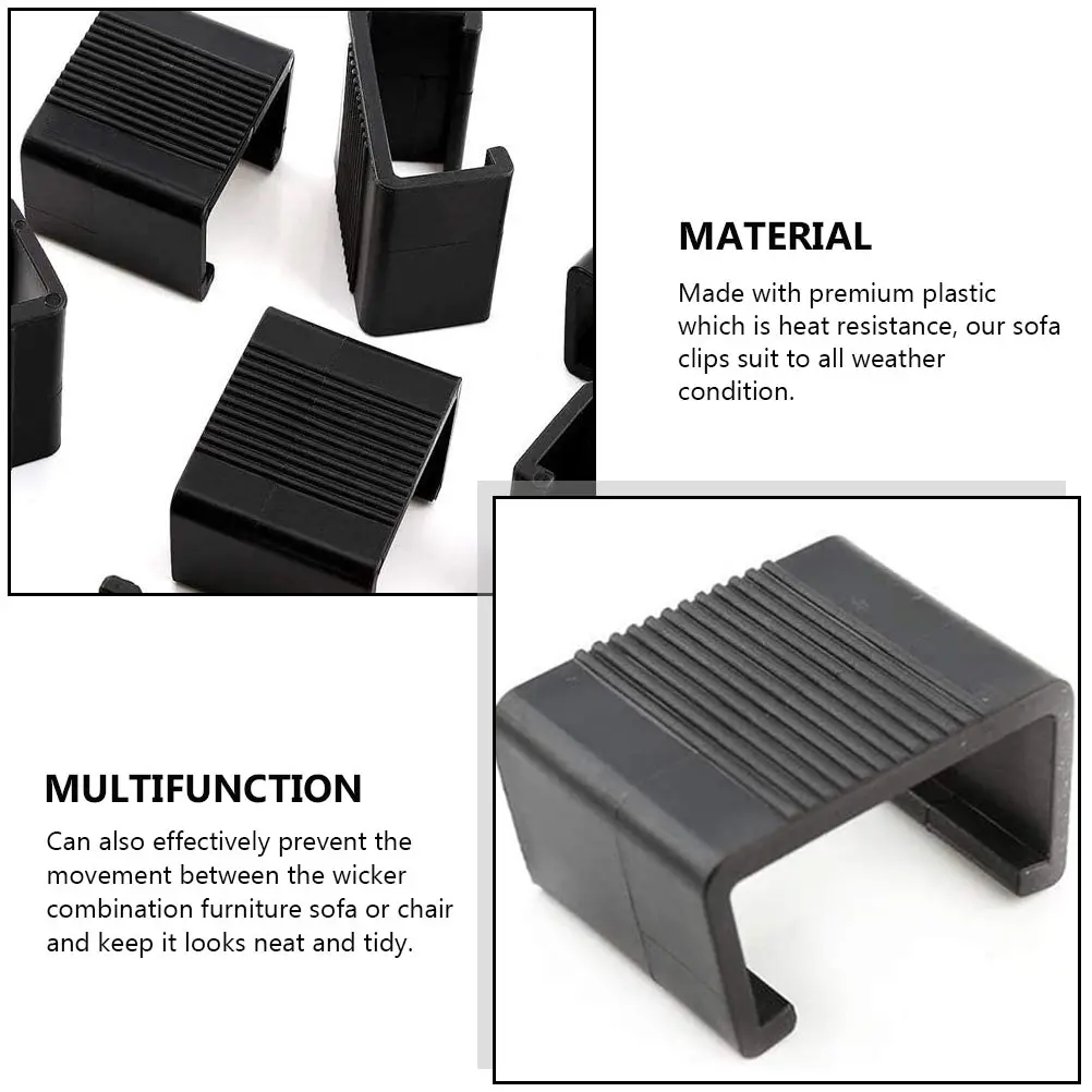 

10pcs Sofa Clamps Wicker Fasteners Clips 4 25cm Sectional Outdoor Patio Connecting Buckle Furniture Alignment Clamps Sofa Legs