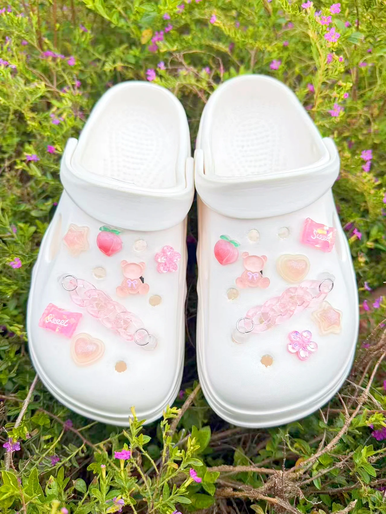 14 Pink shoe Decoration DIY Casual Accessories - Fun and Personalized Footwear Style, the Perfect gift for holiday parties
